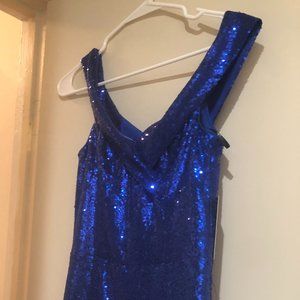 Blue Sequin Jumpsuit- NEW WITH TAGS!!